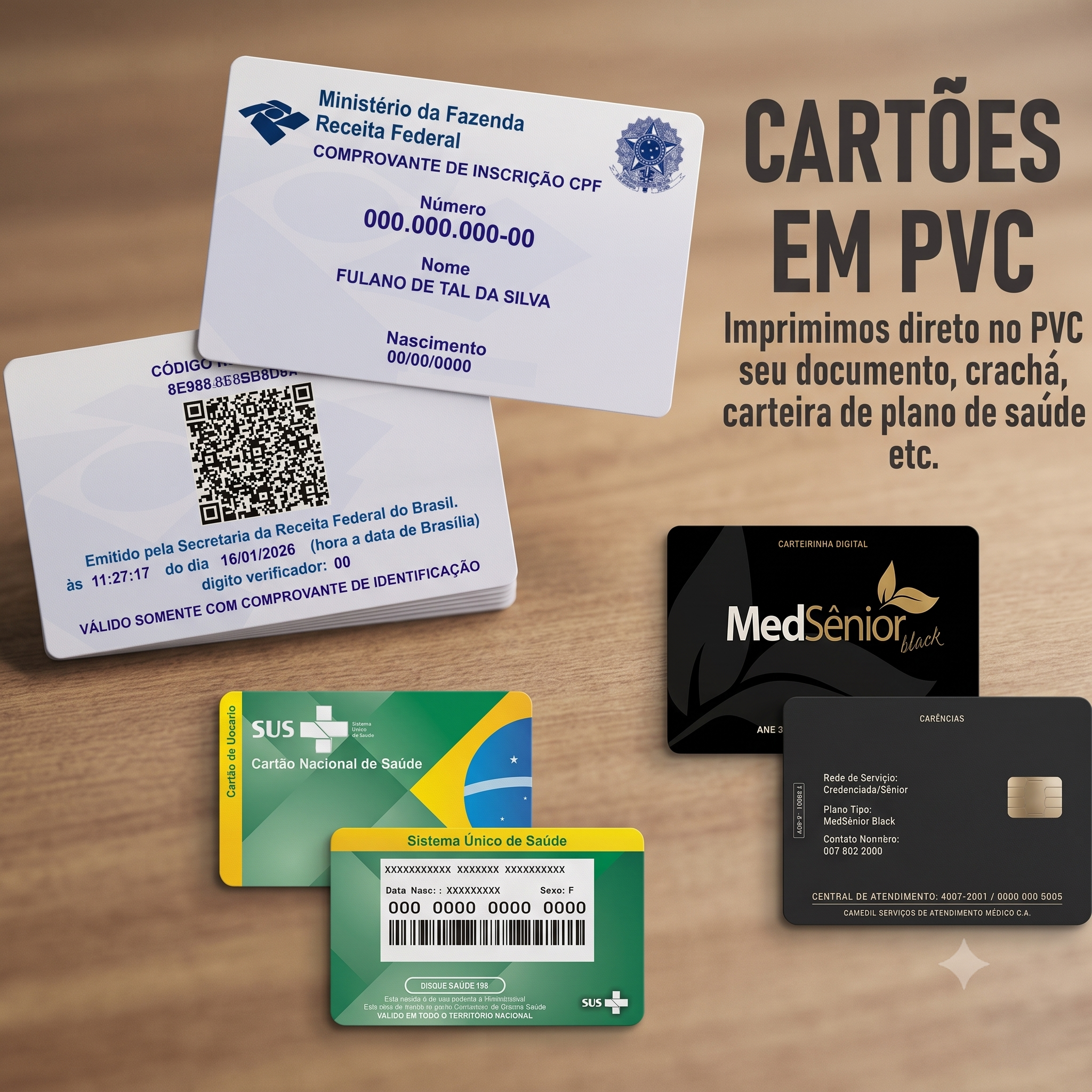 Cartões PVC